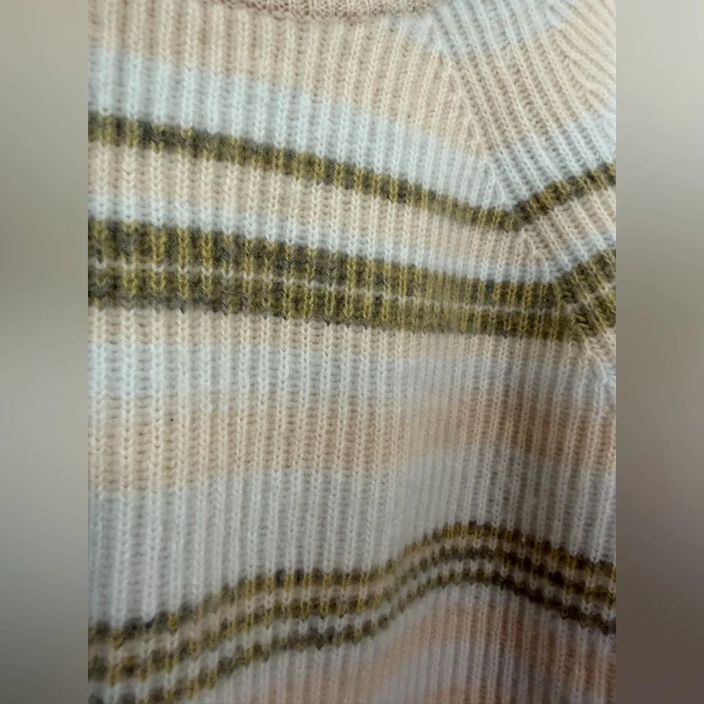 J. Crew Cashmere Ribbed Striped Crewneck Sweatshirt Women’s Size S